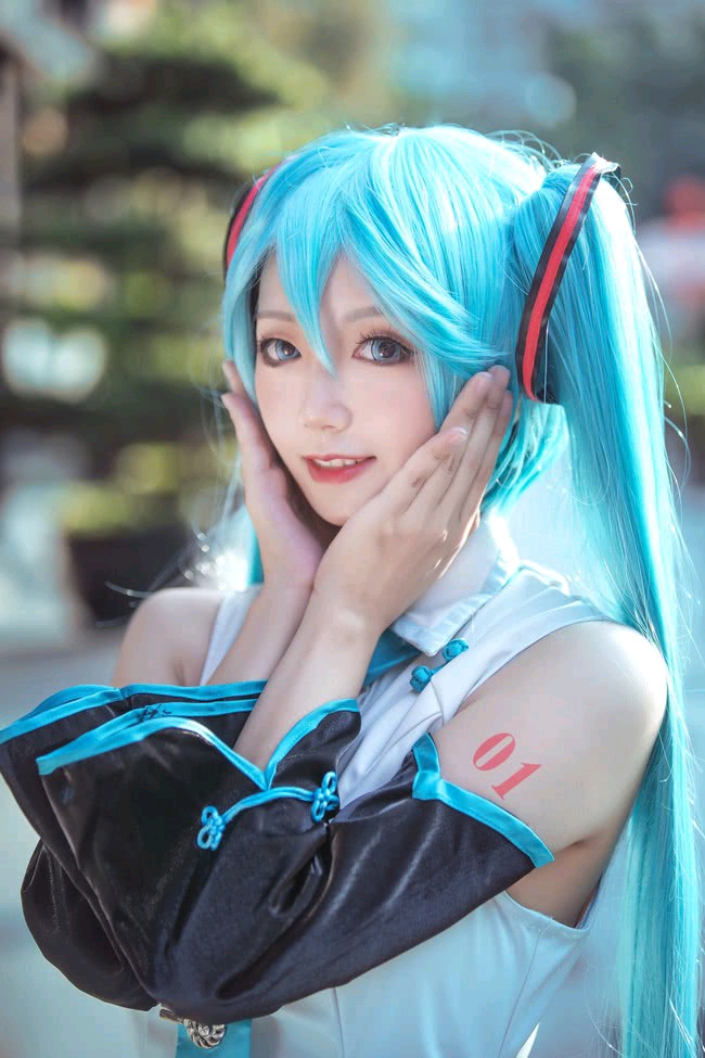 小姐姐cos的初音未来,这波什么水平