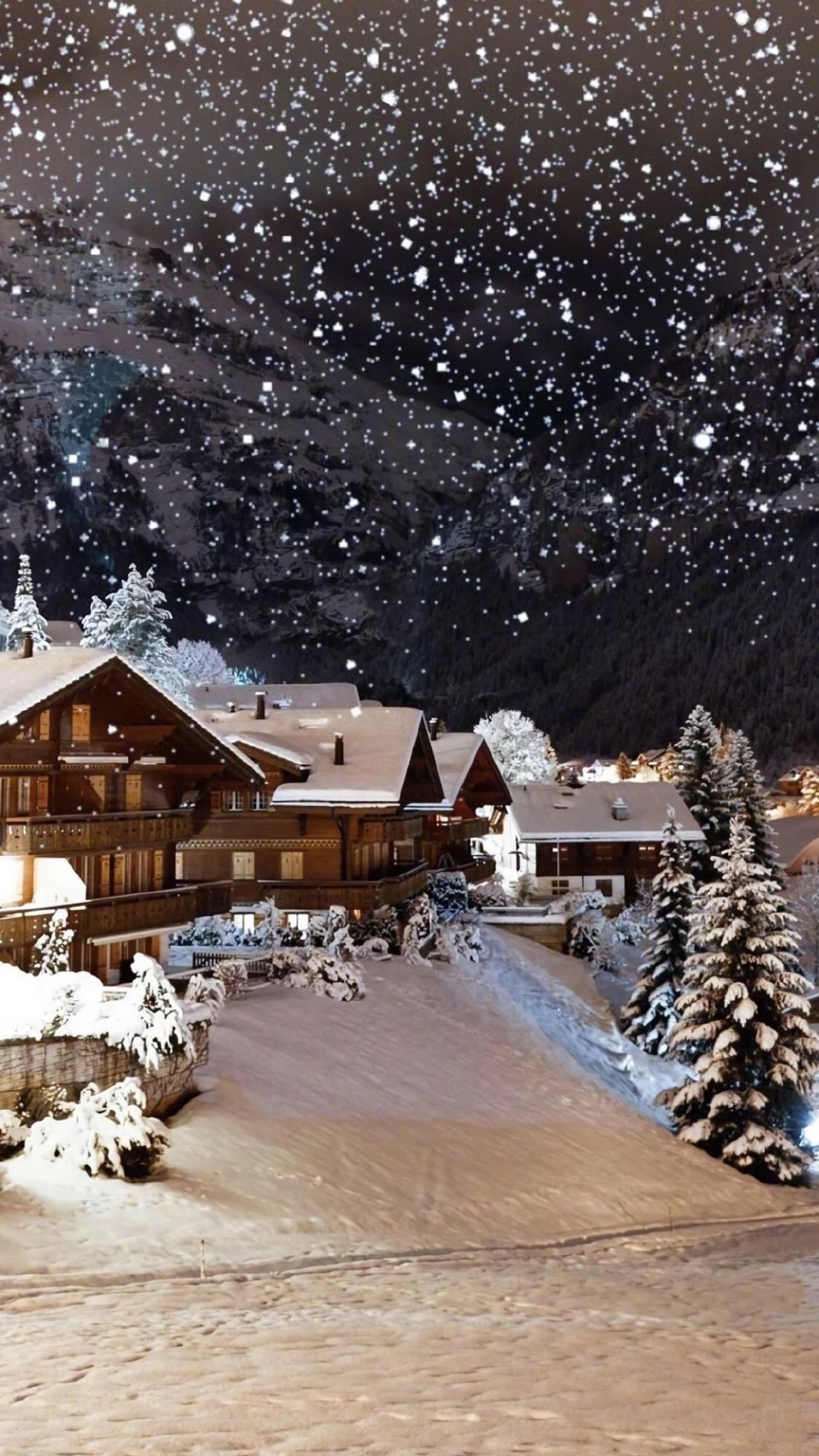 气候变化导致圣诞树价格创新高这组瑞士雪夜的雪景梦幻温馨 zt