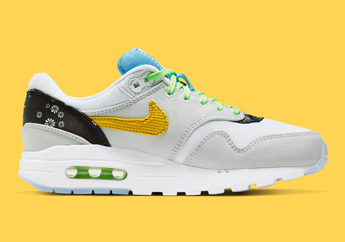nikeairmax1gsdaisy配色官方图帆布鞋面搭配条绒swoosh设计