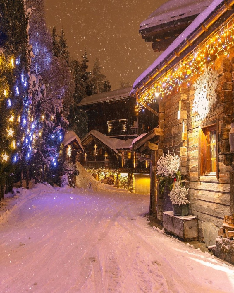 瑞士的雪夜,这波美景你们喜欢吗?