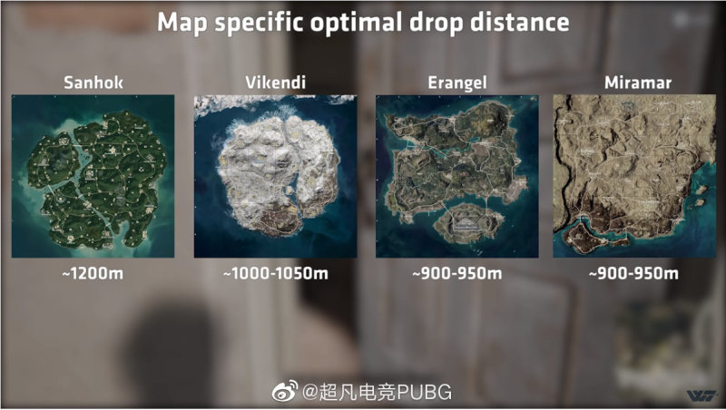 Pubg各地图最佳跳伞距离 虎扑