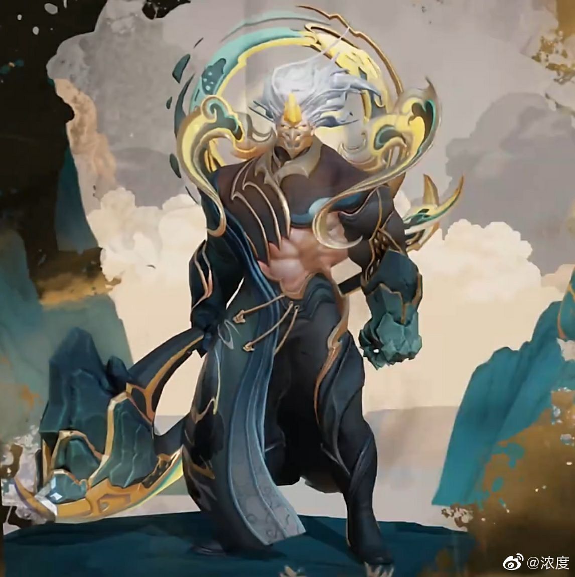 五岳皮肤打野-韩信上单-典韦中单-甄姬辅助-庄周射手-伽罗