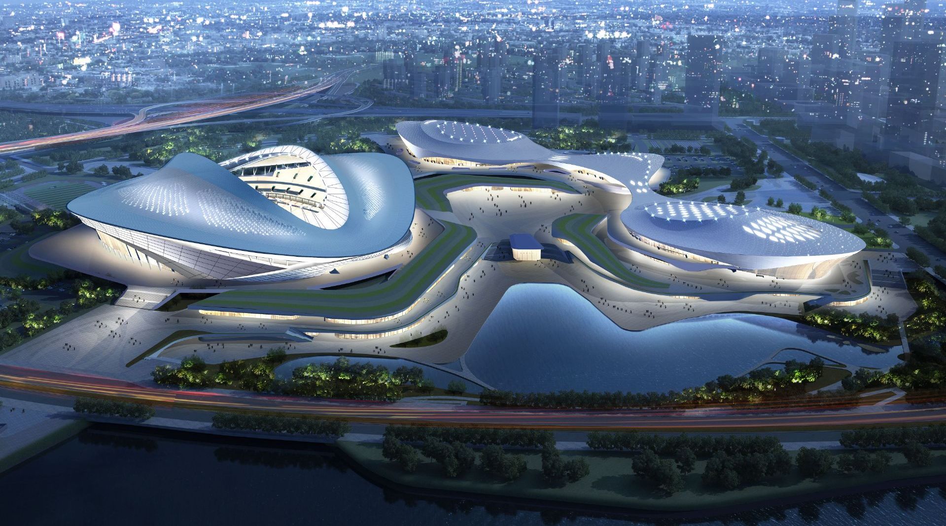 中国亚洲杯专业足球场厦门白鹭体育场施工进度