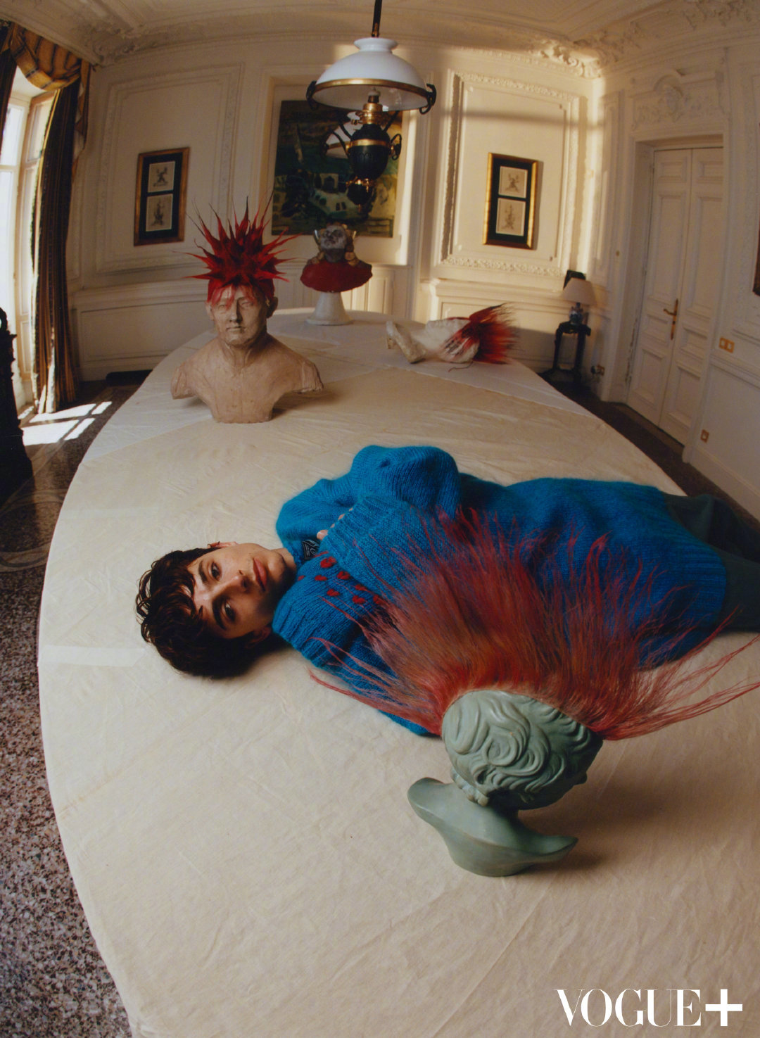 甜茶宝石海星同款发型蒂莫西柴勒梅德图片出自vogue2021年10月刊