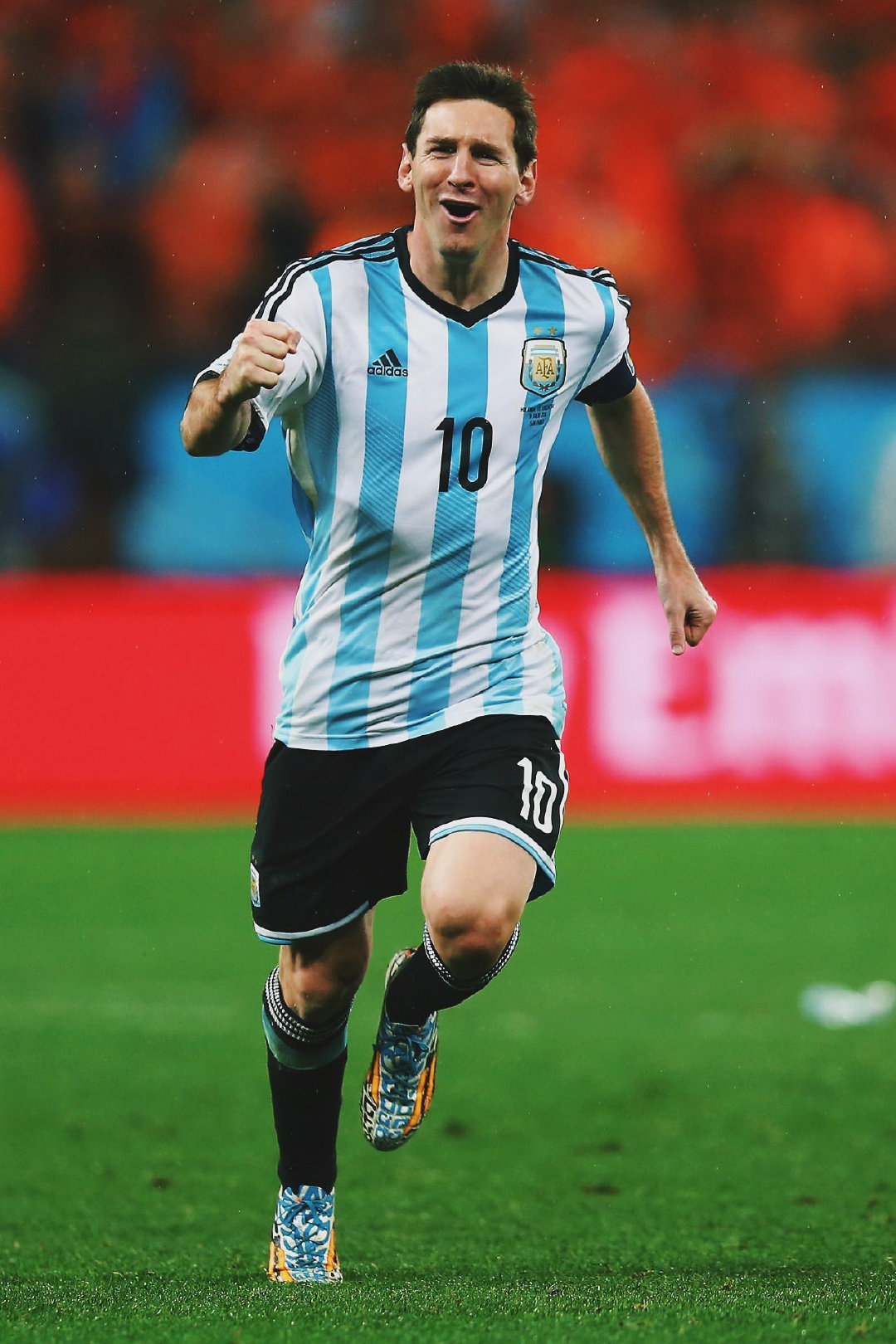 2014年阿根廷队进入世界杯决赛时梅西的反应