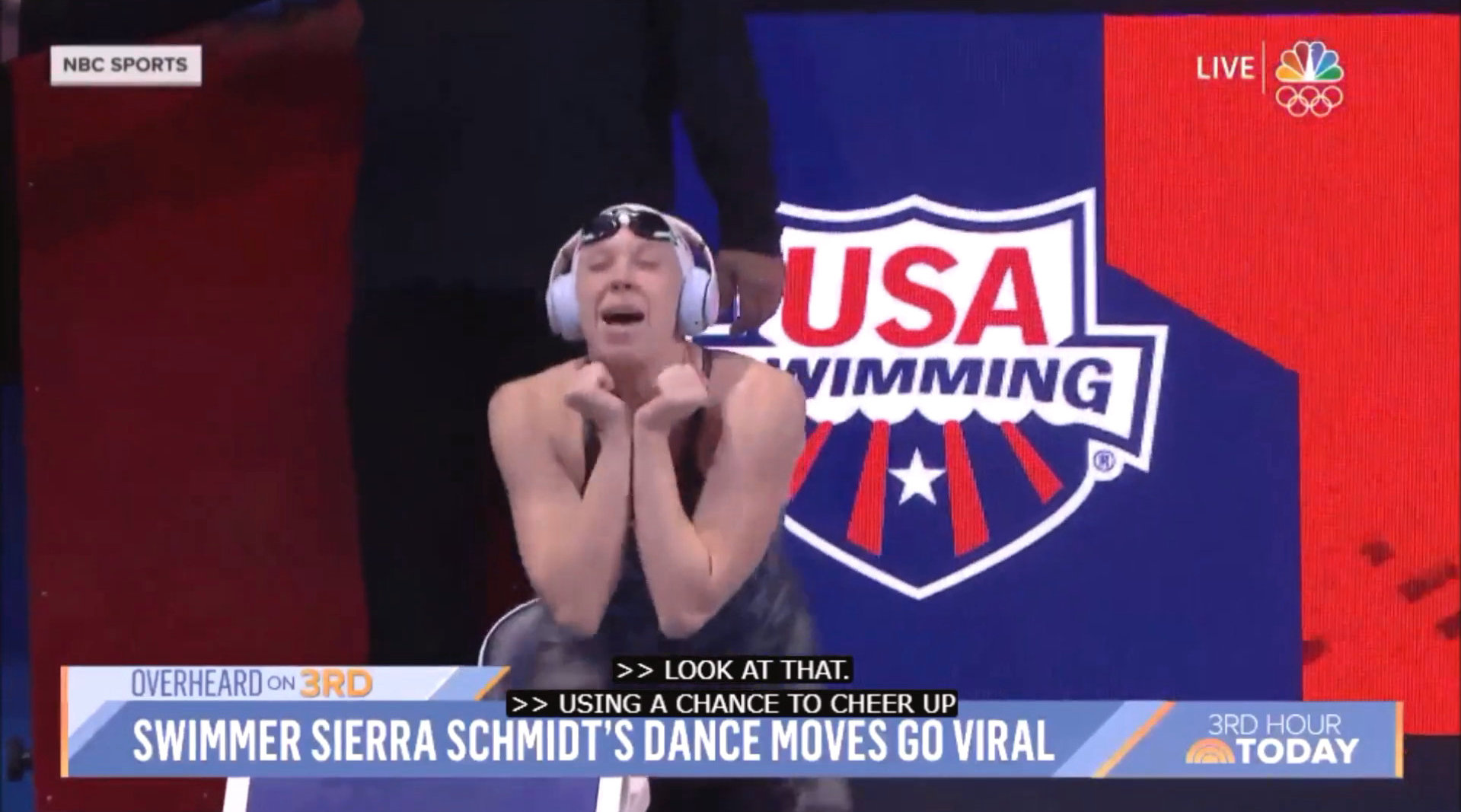 美国游泳女将sierraschmidt近日在东京奥运会选拔赛前热舞