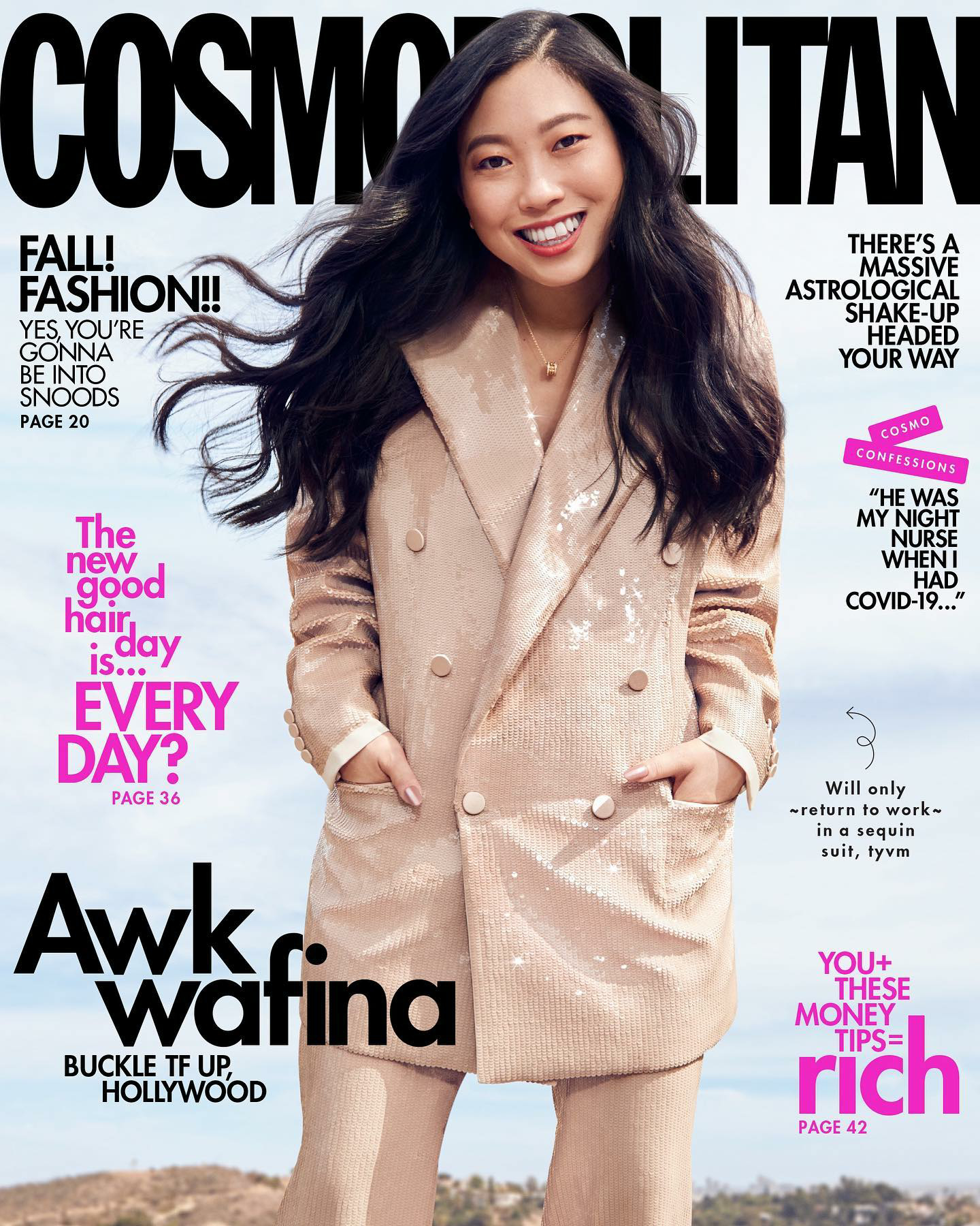 奥卡菲娜林家珍登上cosmopolitan杂志金九刊极清封面什么水平