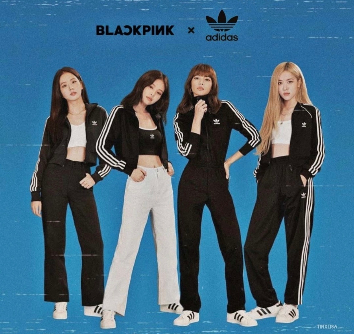 Blackpink代言adidas广告图 步行街主干道 虎扑社区