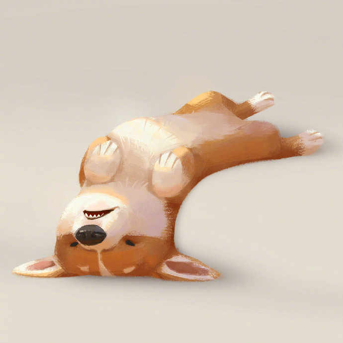 头像分享,美国插画师笔下俏皮蠢萌的短腿柯基