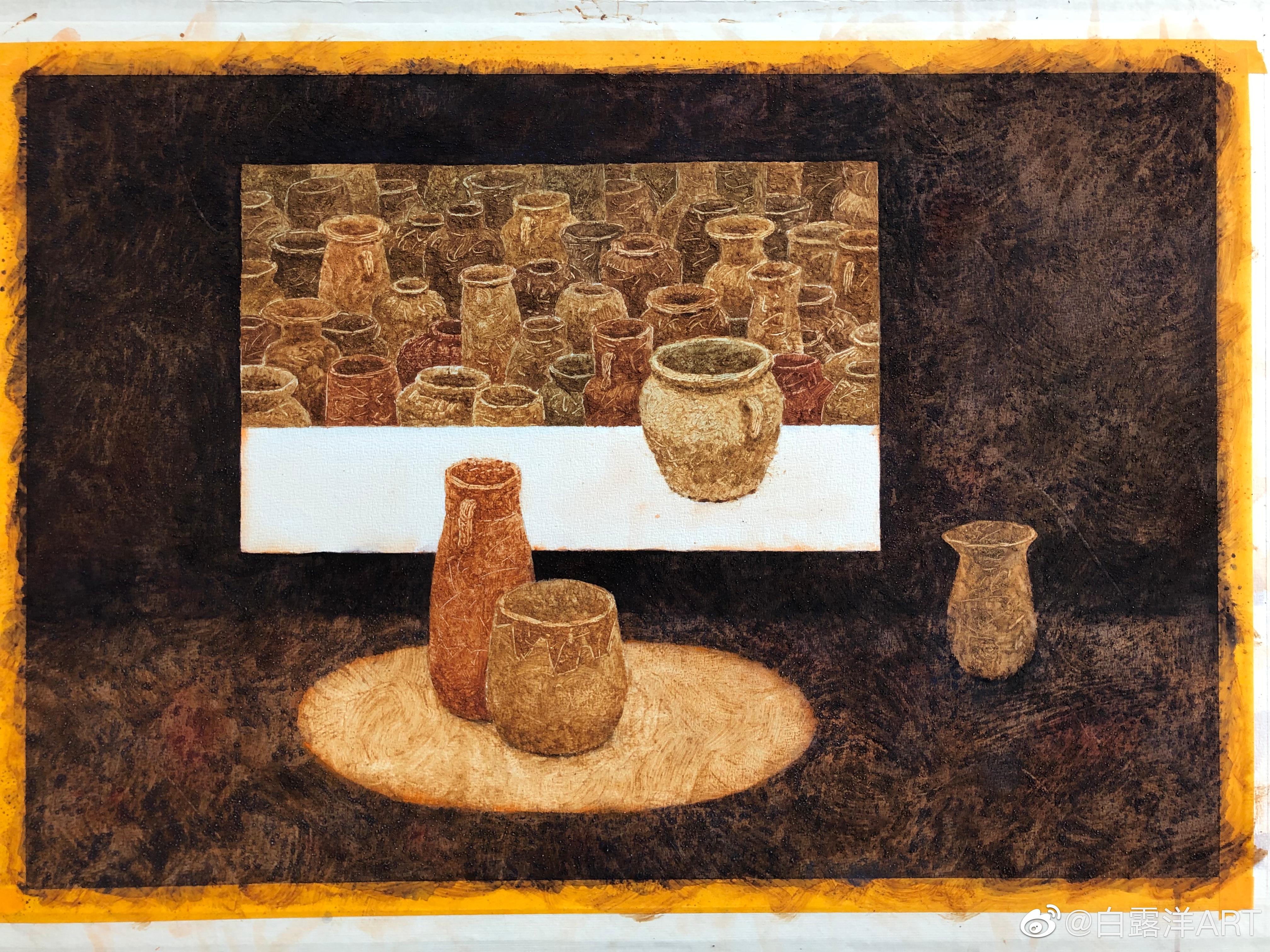 湖北美院水彩画系水性综合材料作业现在的学生都这么强了吗zt