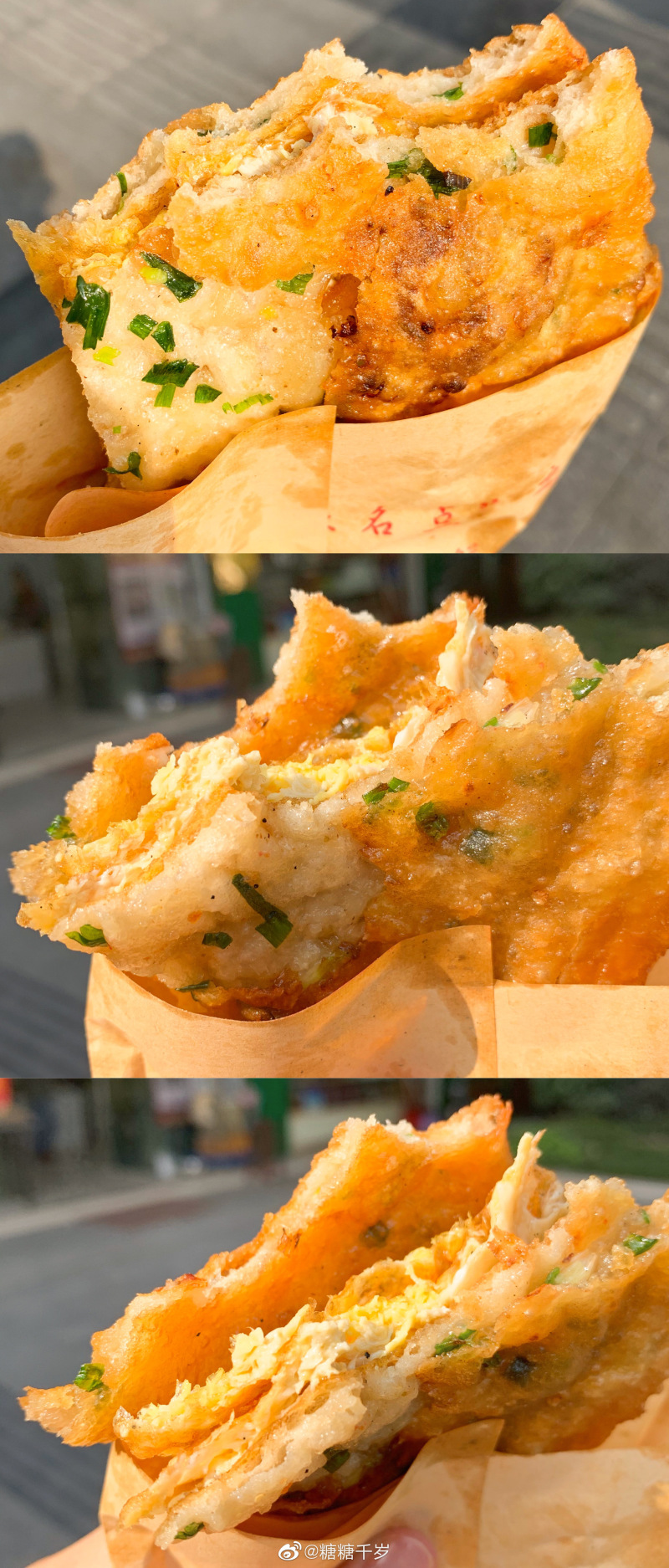 安利无锡美食本地老小吃鸡子大饼,刚出锅的实在是太香 zt