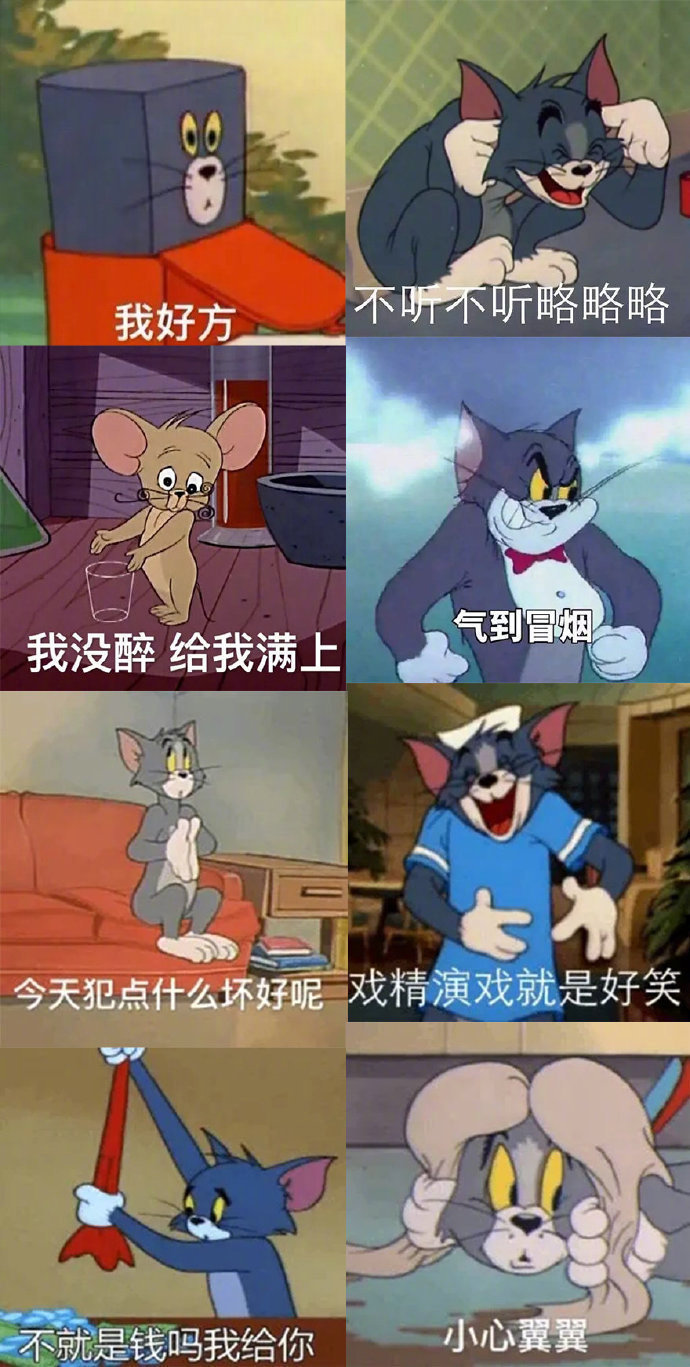 一组超搞笑的猫和老鼠表情包 zt