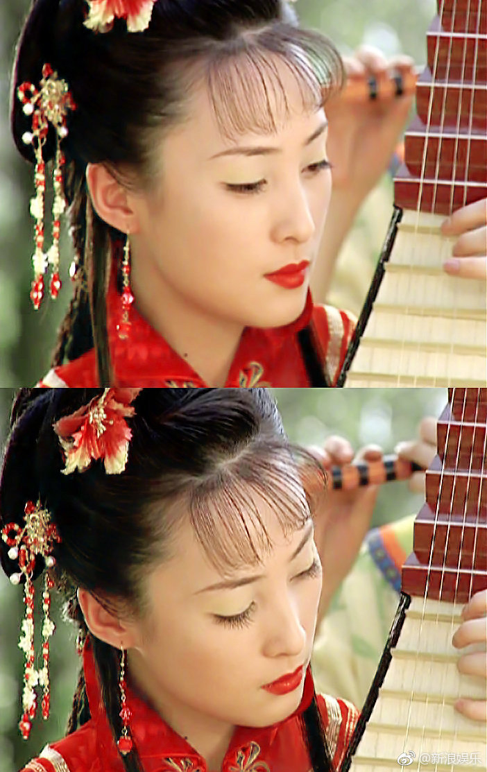 2003年《还珠格格》,蒋勤勤饰演夏盈盈,白衣清雅,红裳艳丽 zt