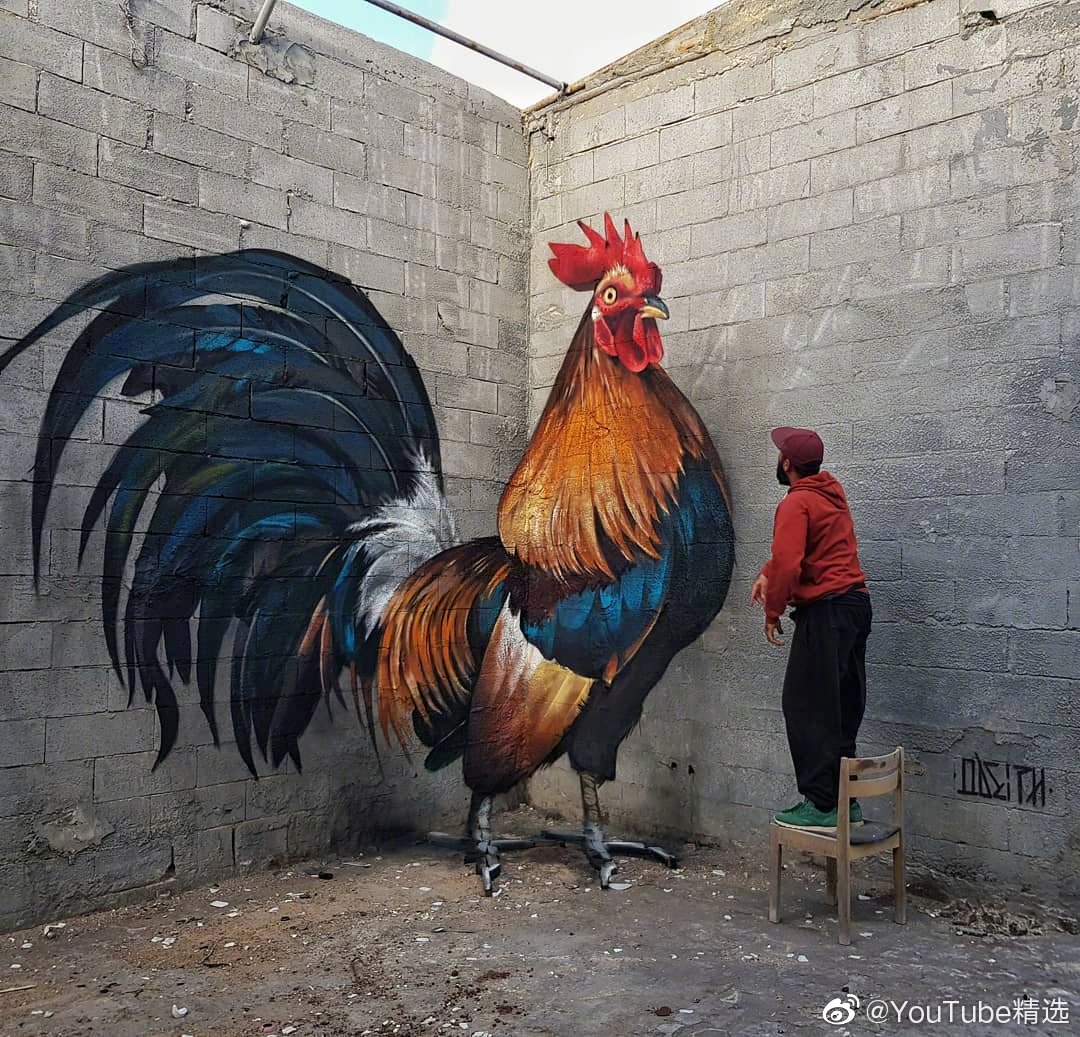 葡萄牙街头涂鸦艺术家的3d涂鸦作品你给几分zt