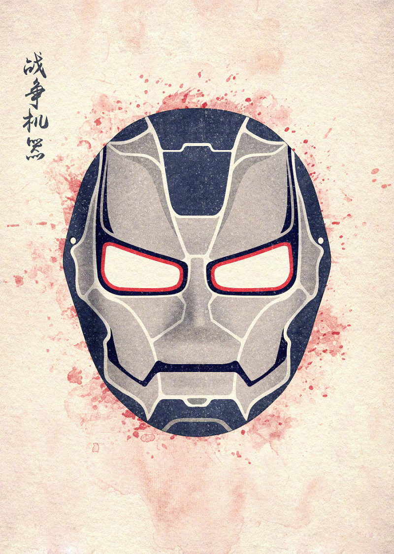 东西方文化元素相结合,塑造出中国风超级英雄脸谱图 zt