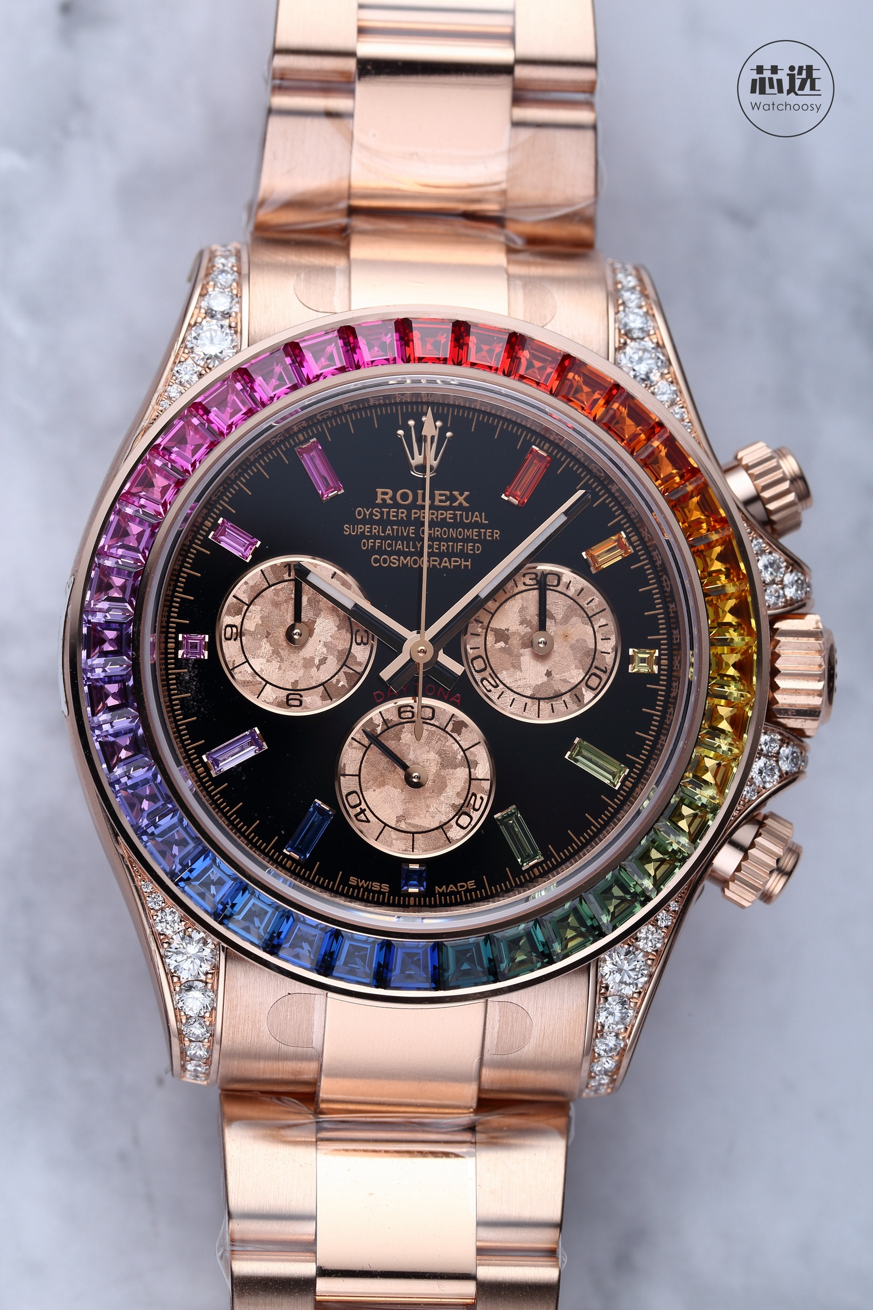 美艳至极rolex劳力士彩虹圈迪通拿116595rbowzt