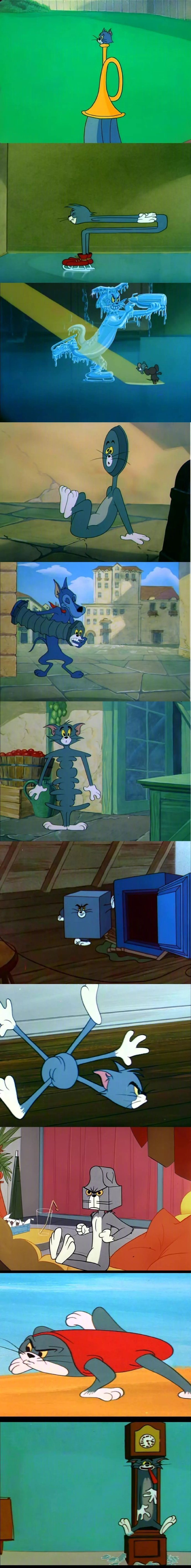 《猫和老鼠》中汤姆被揍的一百种形态 zt