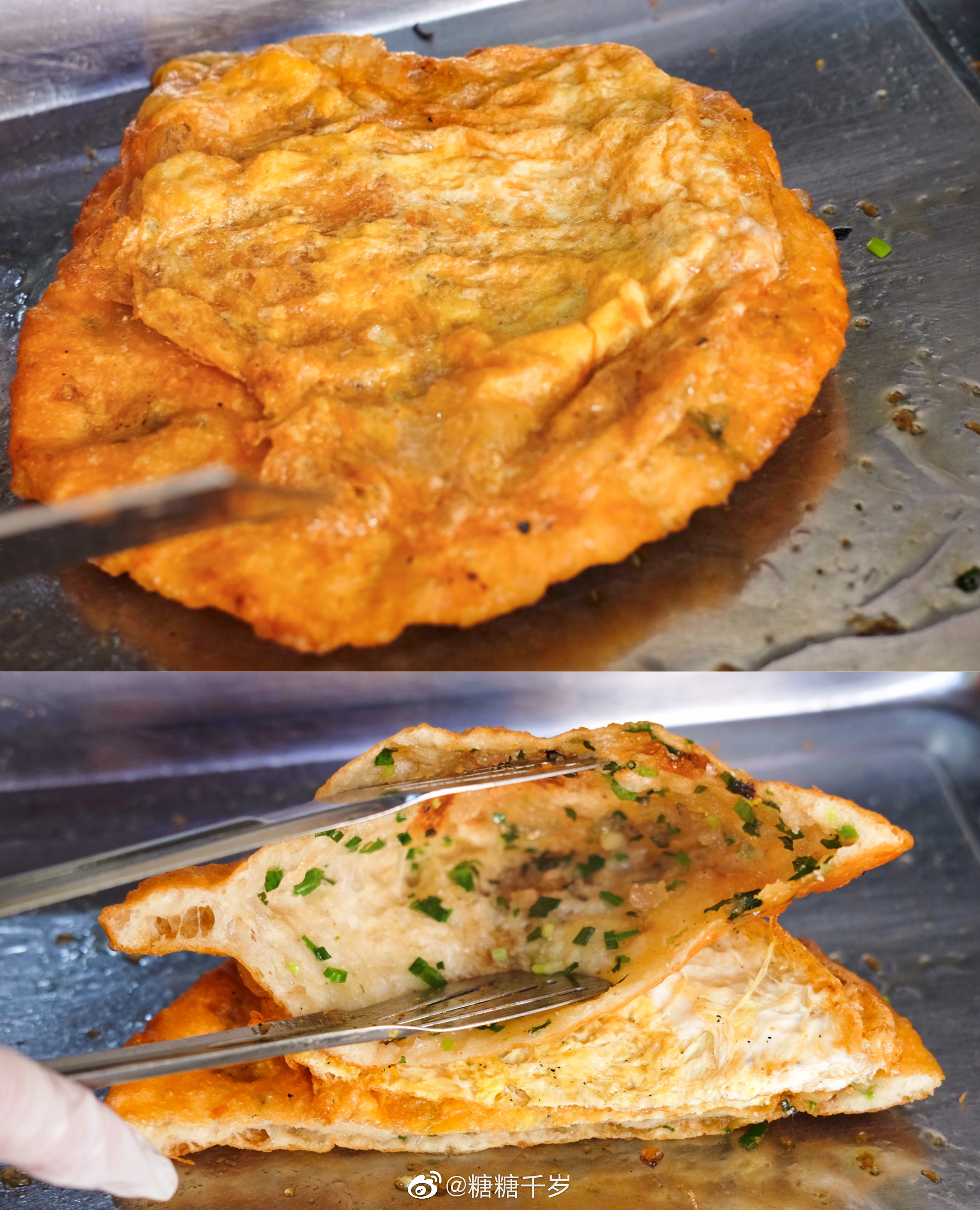 安利无锡美食本地老小吃鸡子大饼,刚出锅的实在是太香 zt