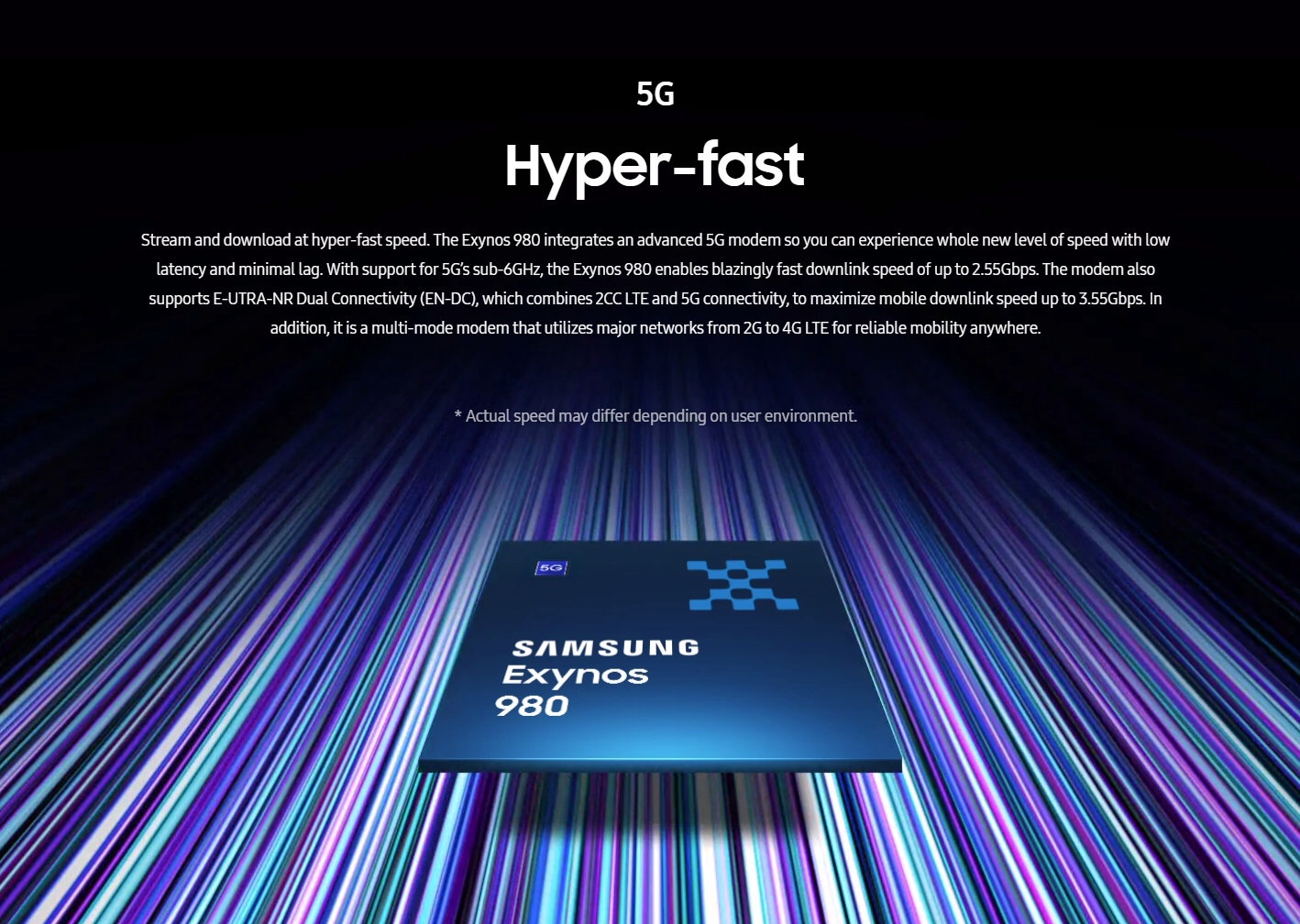 三星首款集成5g基带的处理器命名为exynos980zt