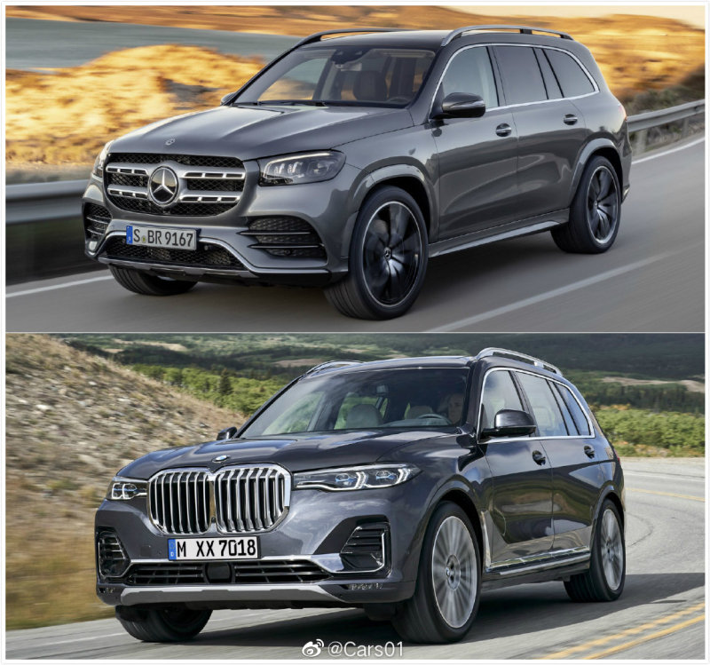 奔驰glsvs宝马x7,选上还是下? zt