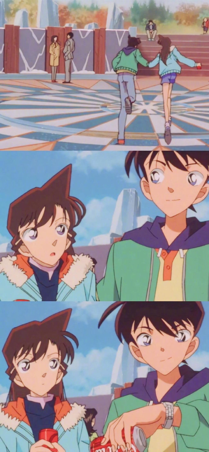 分享一波新一与小兰甜美合照 zt