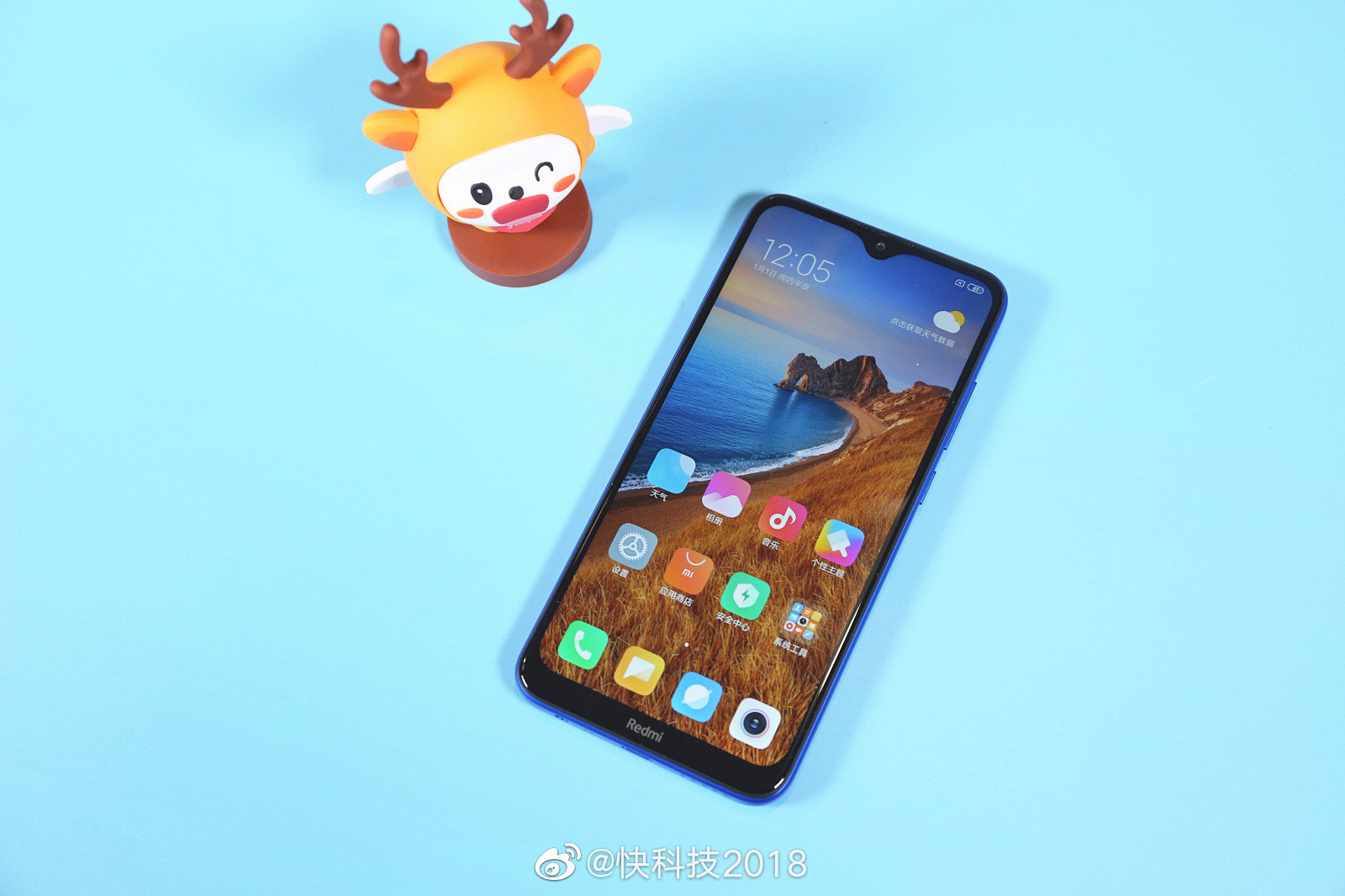 红米8a配备6.22英寸水滴屏,比例为19:9,覆盖康宁第五代大猩猩玻璃 zt