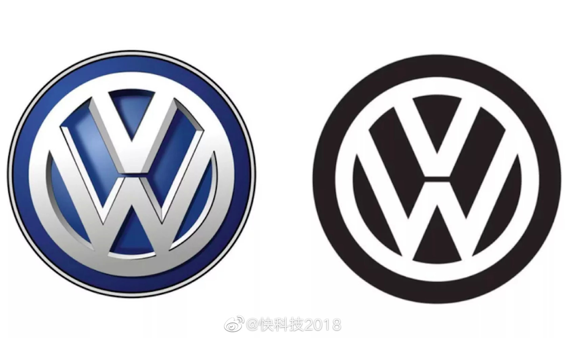 大众新车将启用新logo:黑白扁平风 zt-汽车-汽车区-虎扑社区