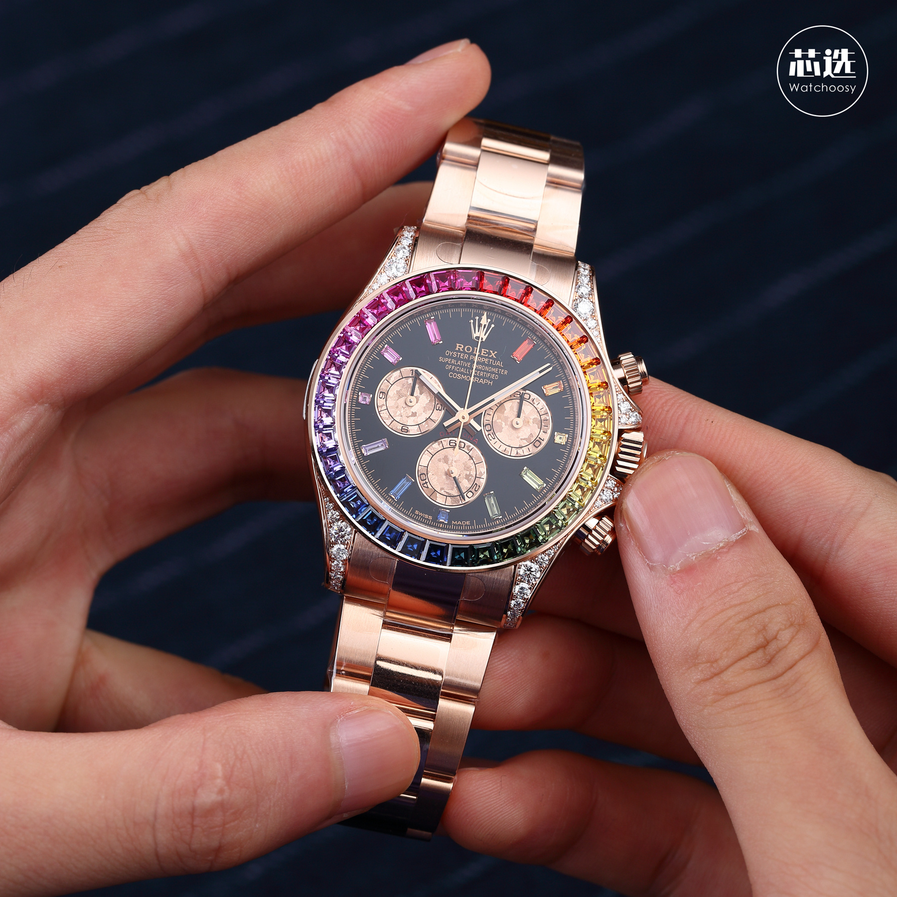 美艳至极rolex劳力士彩虹圈迪通拿116595rbowzt