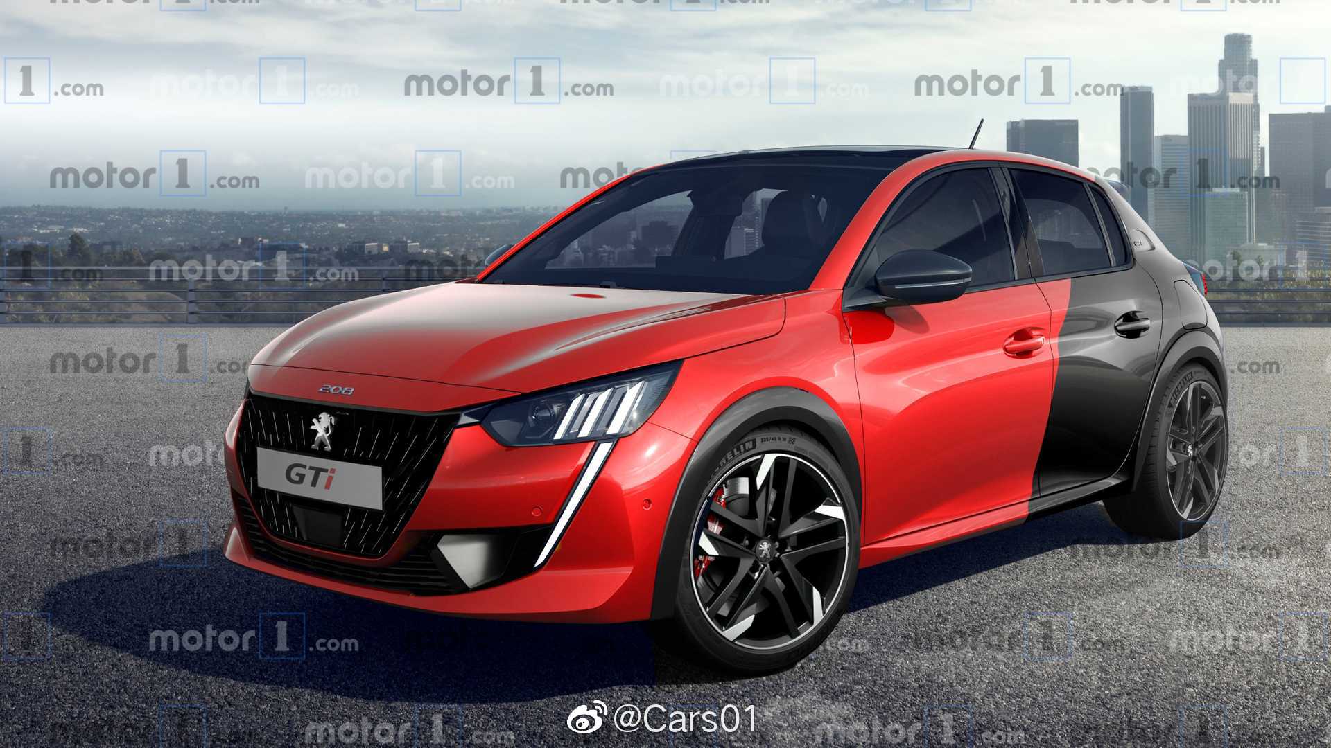 外媒绘制的新一代标致208gti渲染图新车预计明年发布zt