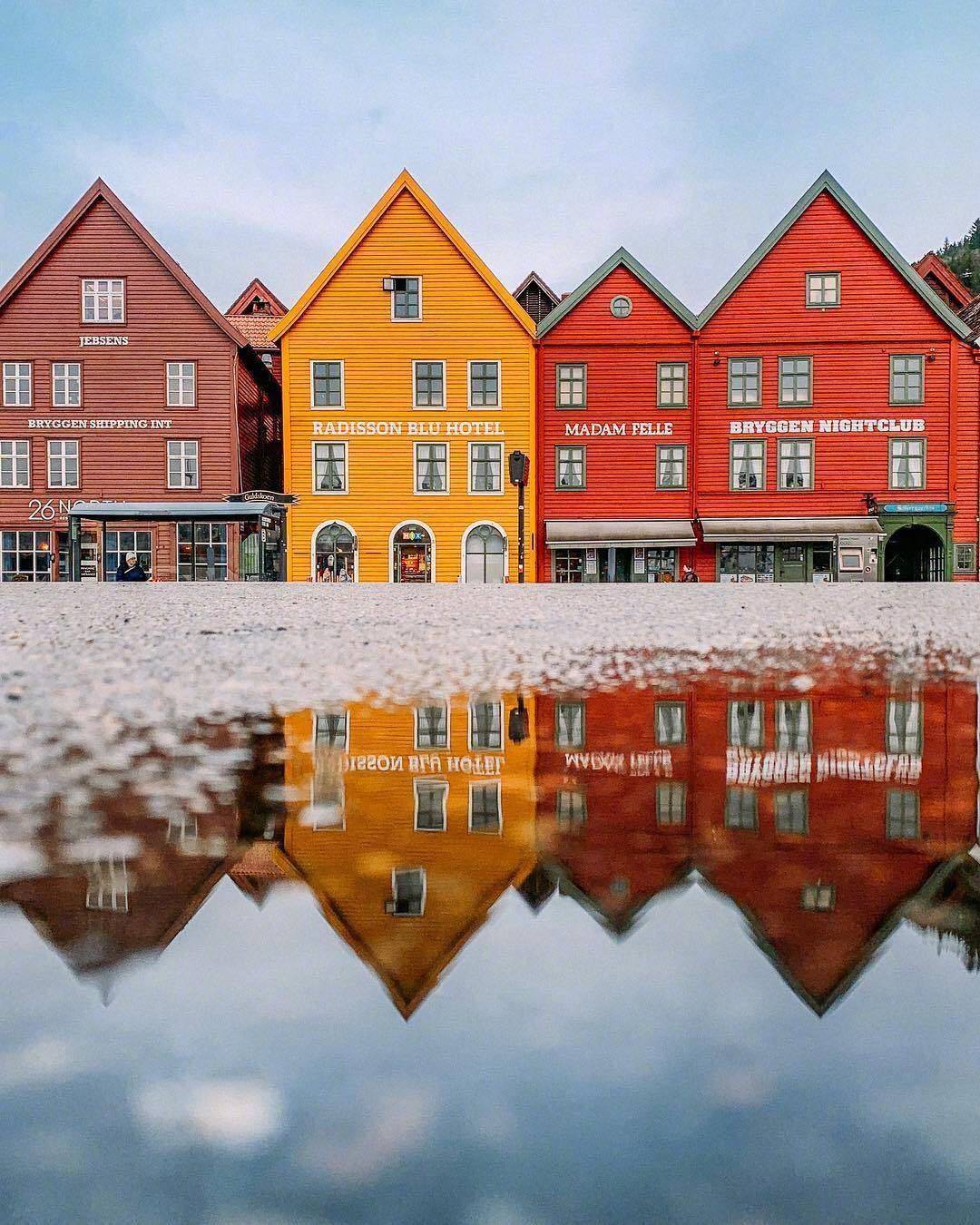 挪威卑尔根的建筑风格什么水平? zt