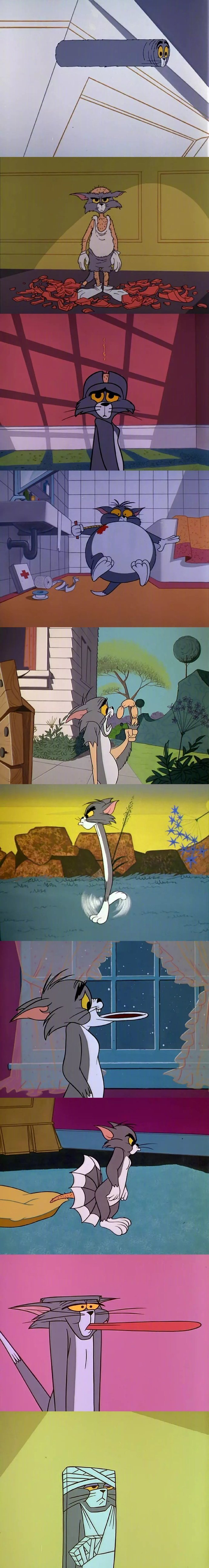 《猫和老鼠》中汤姆被揍的一百种形态 zt