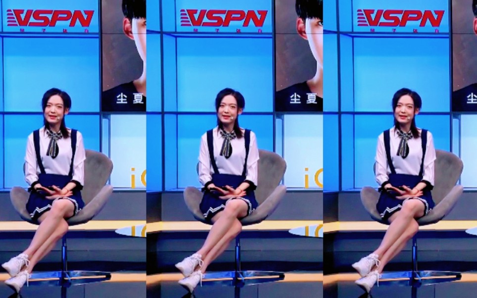 kpl解说灵儿评论席美腿剪辑这穿搭真的很青春校园