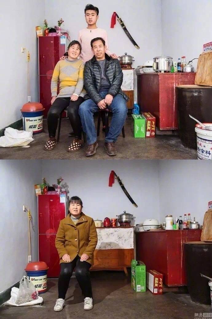 一组春节前后的全家福照片对比,看完泪目了. zt